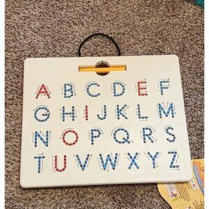 New Double Sided Magnetic Letter Board - 2 in 1 Alphabet Magnets Tracing Board